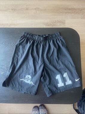 Nike Black Men's Athletic Shorts with Number 11 and Logo